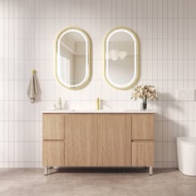 Byron 1500mm Light Oak Freestanding Vanity with Removable Kickboard